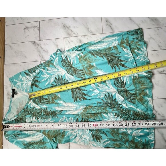 Talbots Pintuck Top Tropical Divided V Neck 3/4 Sleeve Green Sz MP Coastal NEW - Picture 6 of 8